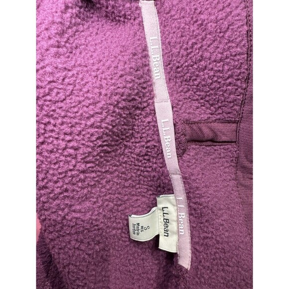 LL Bean Fleece Jacket Womens Small Katahdin Zip Up Pockets Outdoors Purple - Picture 8 of 12